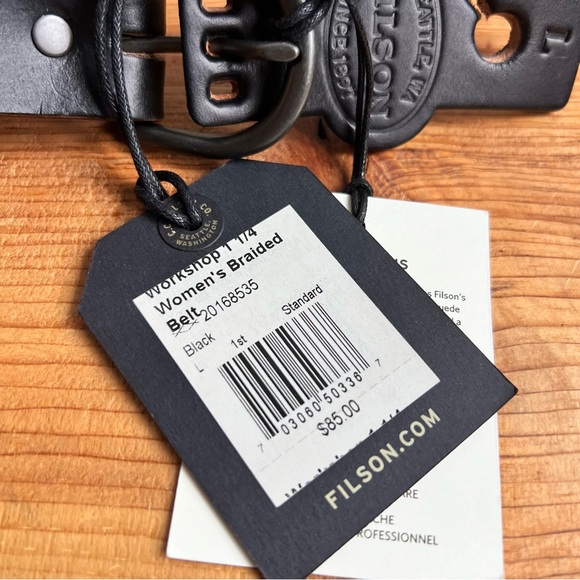Filson Women’s Braided Workshop Belt | Horween Leather | made in USA - Picture 7 of 10